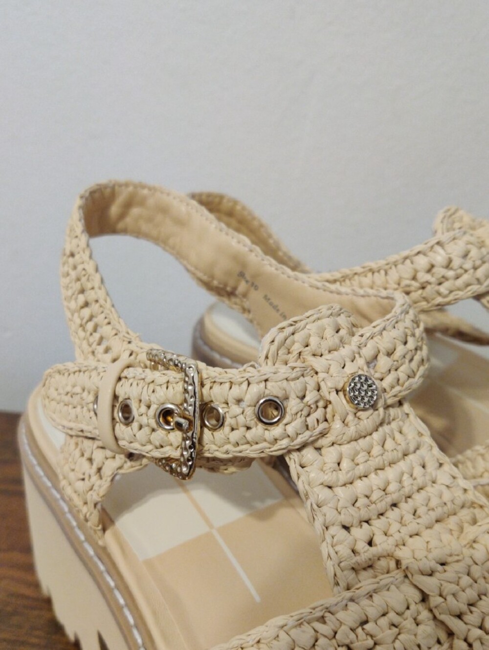 Dolce Vita Cream Woven Platform Sandals - Picture 2 of 16